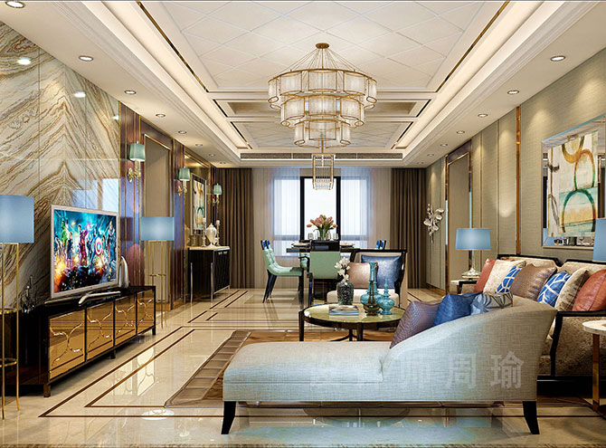 欧美色图蜜月世纪江尚三室两厅168平装修设计效果欣赏